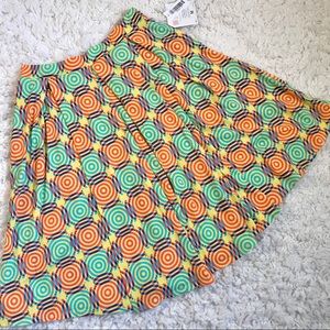 LuLaRoe Madison Skirt Size Medium Bright Circles